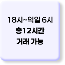 18시~익일 6시 총12시간 거래 가능