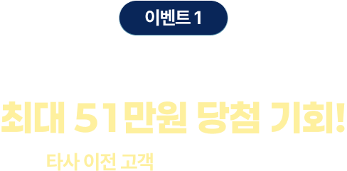 신규 개설 시 최대 51만원 당첨 기회!